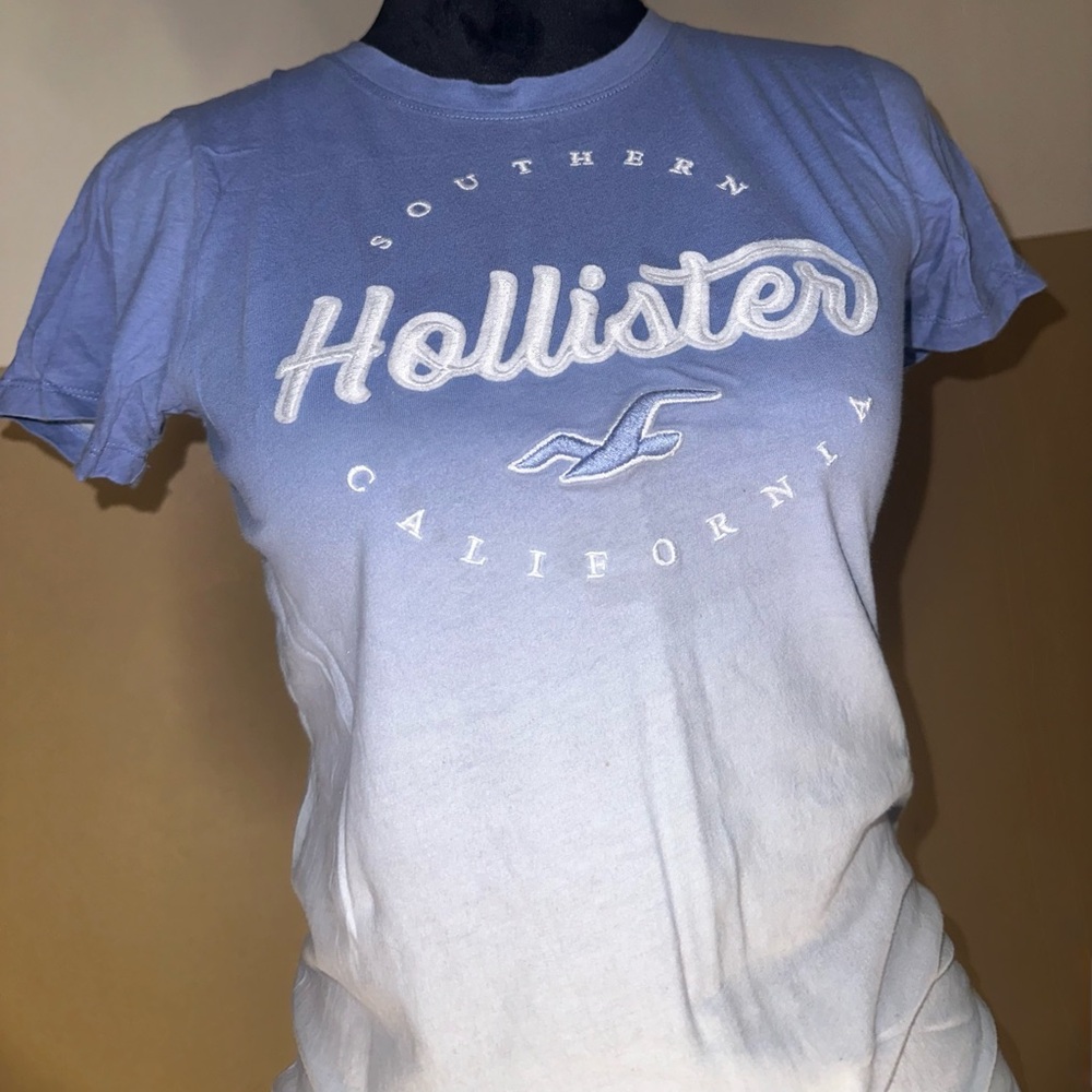 Hollister Light Blue Ombre Tee